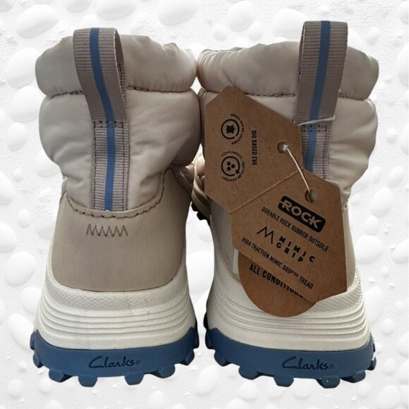 CLARKS ATL Trek Ice Waterproof Boots - Ivory Combo NWT Size 8 - Picture 2 of 11